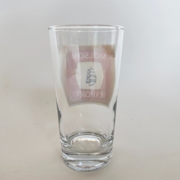 RETRO MOLSON EXPORT BEER GLASS RETRO BAR LABEL LOGO - Picture 5 of 7